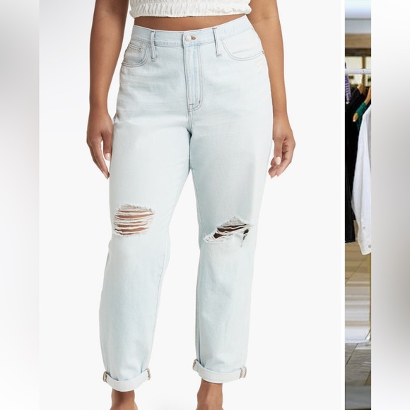 EUC MADEWELL SLOUCHY BOY RIPPED JEANS SIZE 29 - Picture 3 of 6